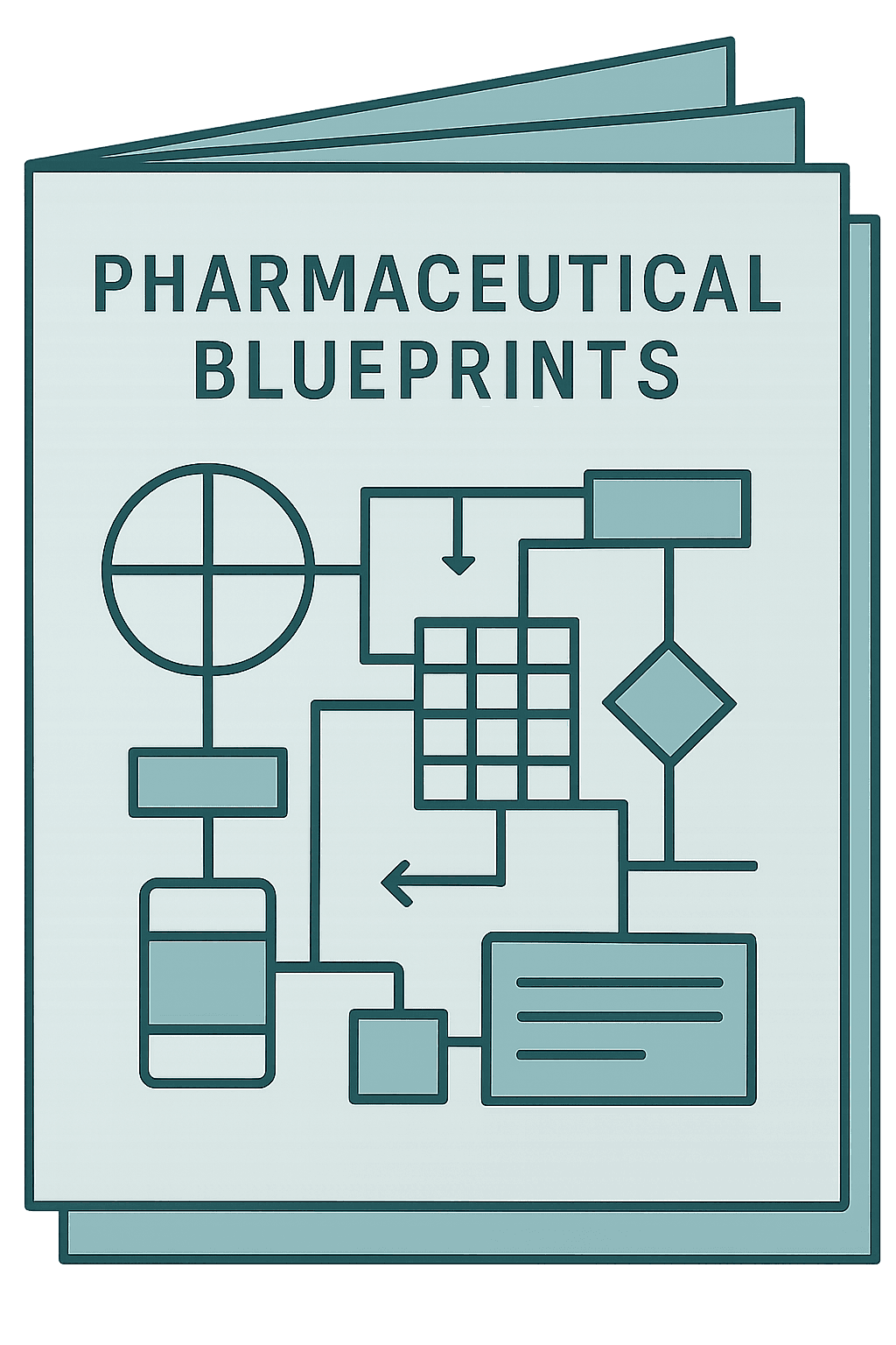 Illustrated pharmaceutical blueprint document